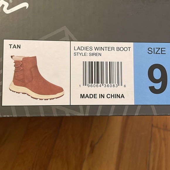 Eddie Bauer Winter Zip-Up Warm Lined Boots. Style: Siren.TAN. Size 9 NEW IN BOX - Picture 11 of 12
